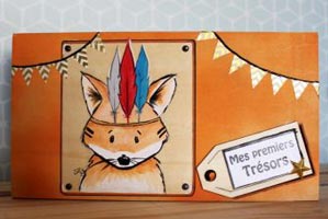 coffret en bois boite a trsor pour enfant cadeaux souvenirs garcon et fille fait main chat pristy